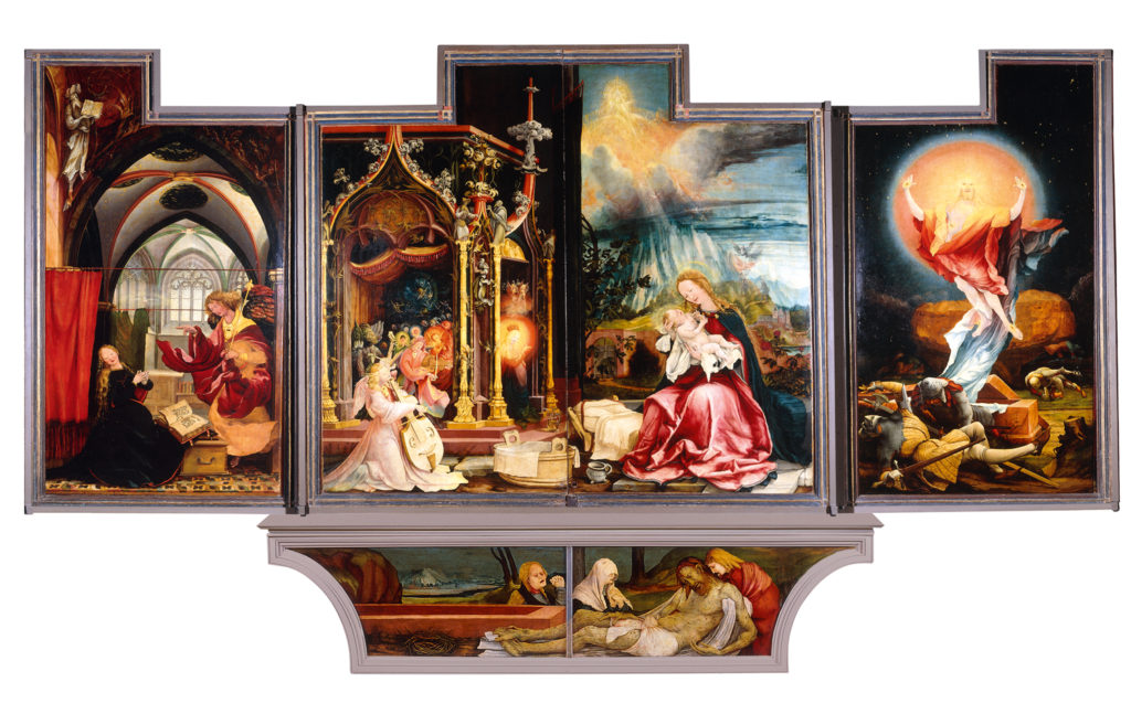 Isenheimer Altar image, outer wings opened—links to Musee Unterlinden, Colmar, France